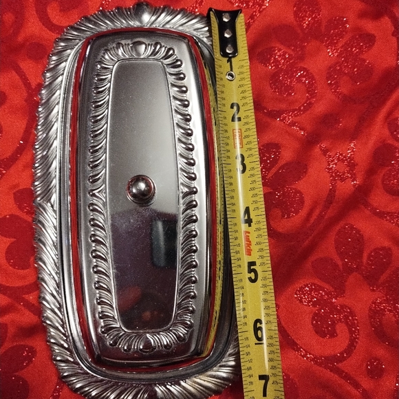 Irvin Ware Chrome Butter Dish With Cover Made In USA - Picture 2 of 6